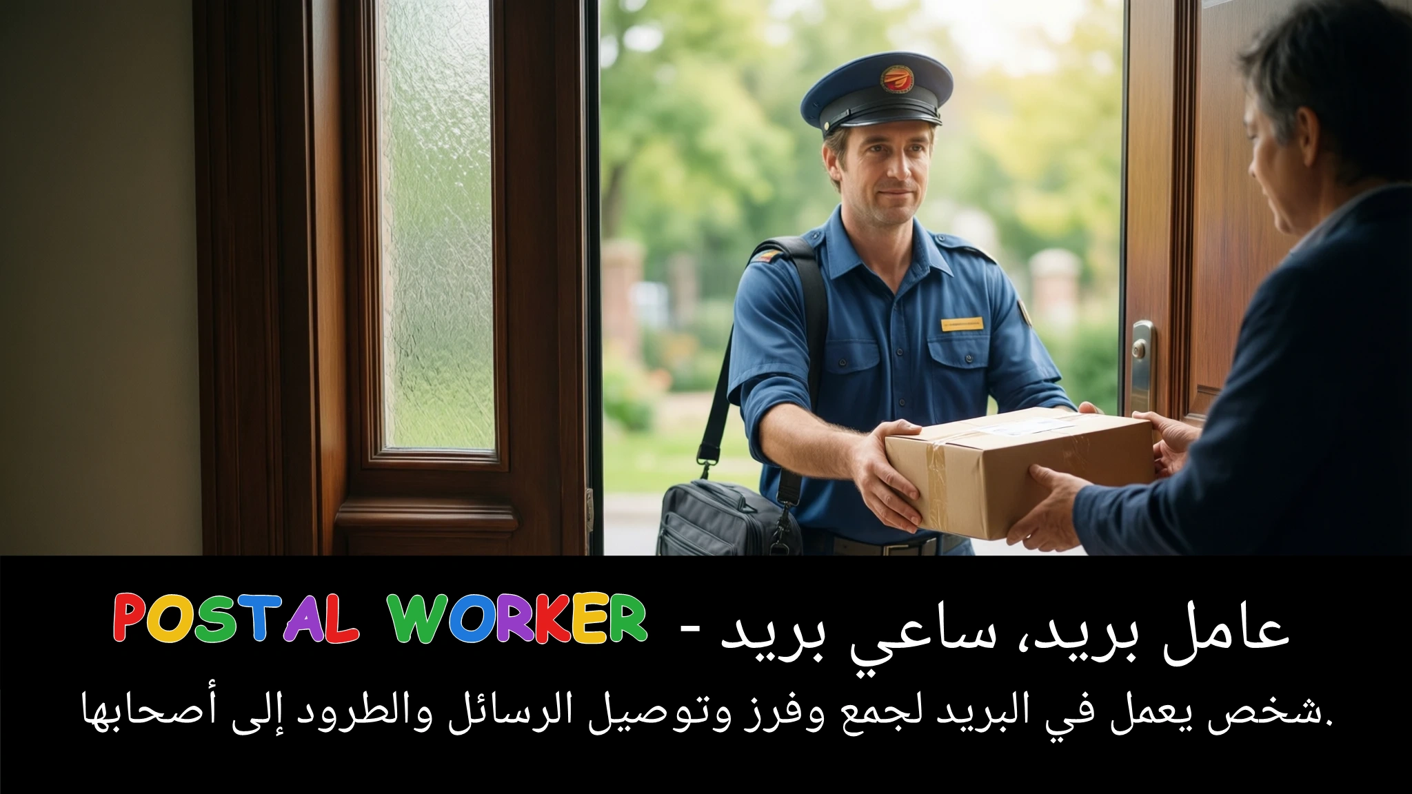 Arabic Illustration for postal worker